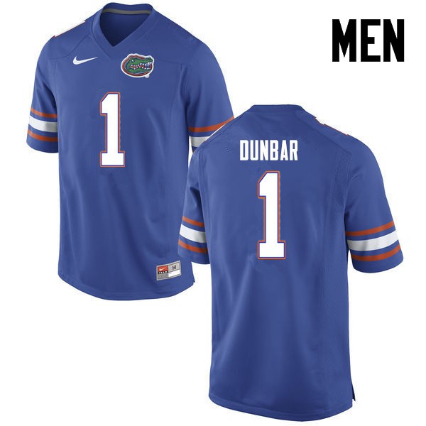 Florida Gators Men #1 Quinton Dunbar College Football Jersey Blue